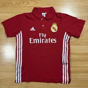 Adidas Real Madrid Fly Emirates Soccer Polo Mens L